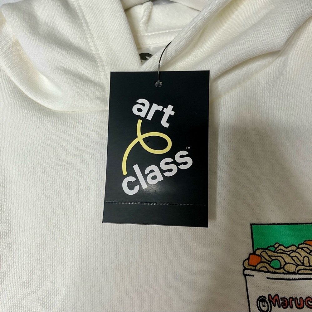 Art Class NWT XS(4/5) Boy' Maruchan Ramen Noodle Graphic Hoodie cream - Picture 8 of 16